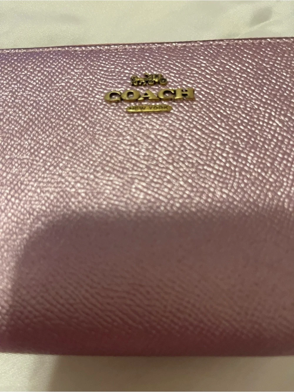 Coach Metallic Tulip Pink Long Zip Around Wallet 👛🌷💞👛🌷💞